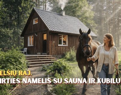 Pirties namelis su sauna ir kubilu Telšių rajone | Sodyba „Irkiniai“