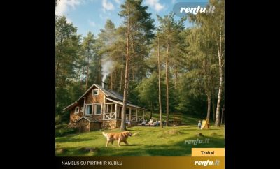 Tobulas poilsis gamtoje – pirtis, kubilas ir ežeras Trakų rajone
