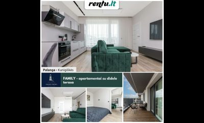 FAMILY – apartamentai su didele terasa prie jūros