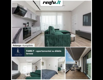 FAMILY – apartamentai su didele terasa prie jūros