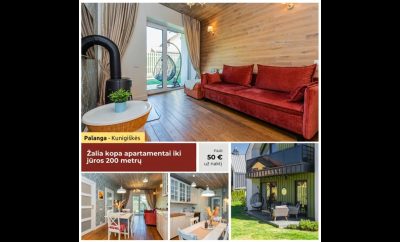Žalia kopa apartamentai poilsiui Kunigiškiuose prie jūros
