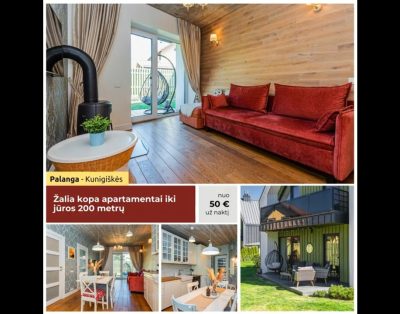Žalia kopa apartamentai poilsiui Kunigiškiuose prie jūros
