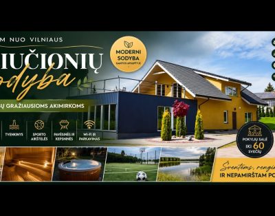 „Vėliučionių sodyba“ Vilniaus rajone – nameliai, salė, pirtys, kubilas