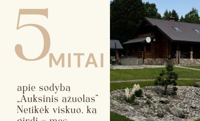 5 mitai apie sodybą „Auksinis ąžuolas“
Neretai girdime dalykus, kurie tiesiog… …