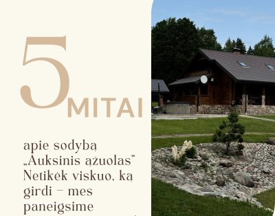 5 mitai apie sodybą „Auksinis ąžuolas“
Neretai girdime dalykus, kurie tiesiog… …