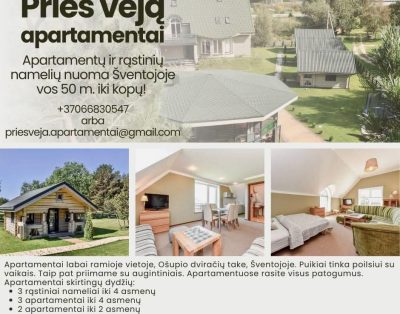 Kviečiame poilsiui į Šventają :)
Mus ir jūrą skiria tik koposDraugiški auginti…