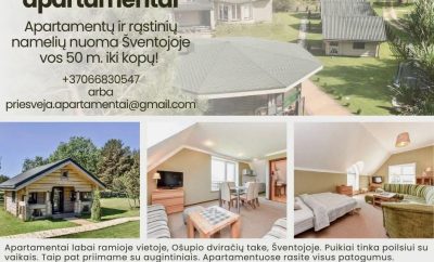Poilsis Šventojoje: patogūs nameliai ir draugiški augintiniams