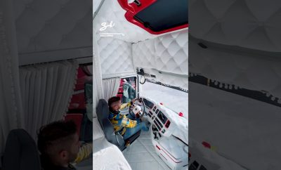 Kodėl šis sunkvežimio salonas atrodo kaip viena didelė čiužinys? 🤯😍  Aš 🎥: @vincenzoscostumato  #sunkvežimis