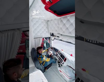 Kodėl šis sunkvežimio salonas atrodo kaip viena didelė čiužinys? 🤯😍  Aš 🎥: @vincenzoscostumato  #sunkvežimis
