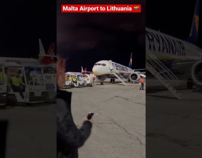 Skrydis į Lietuvą iš Maltos 🇱🇹| #malta #lithuania #europe #travel #tour #flight #shorts #short