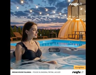 Dream House Palanga | Prabangi namų nuoma Kunigiškėse su baseinu ir jacuzzi