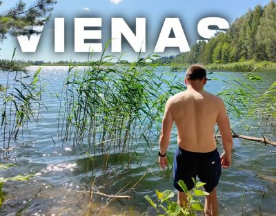 Solo kelionė dviračiu prie ežero – nakvynė gamtoje. Latvijos gamta