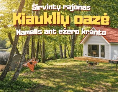 Kiauklių Oazė – Romantiškas Namelis Ant Ežero Kranto