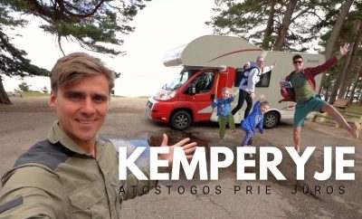 Šeimos atostogos su kemperiu prie jūros Latvijoje