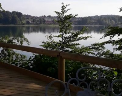 Vaizdas iš Glamping palapinės į Svendborgo sąsiaurį