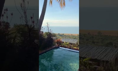 Baseinas su nuostabiu vaizdu į Karibą ežerą iš Bumi Hills