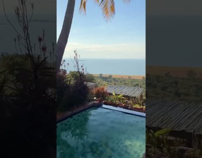 Baseinas su nuostabiu vaizdu į Karibą ežerą iš Bumi Hills