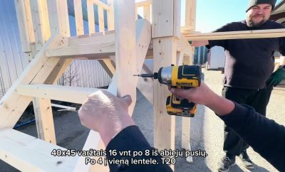 „Palmė“ – kaip surinkti vaikišką namelį iš skydo?